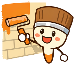 外壁塗装のローラー作業イメージ（函館・北斗市・七飯町対応）